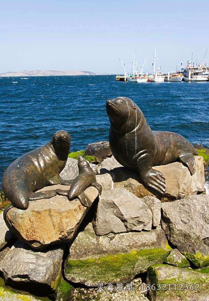 海豹铜雕景观铜雕动物铜雕