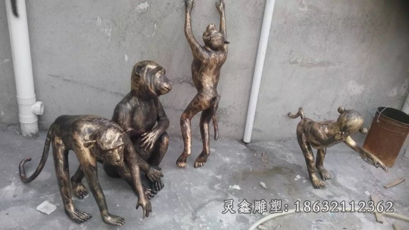 铜雕猴子动物铜雕
