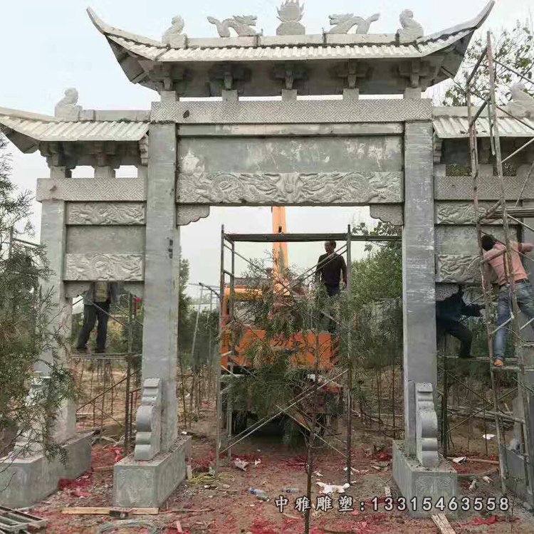 陵园牌坊石雕-濮阳石雕雕塑牌坊生产