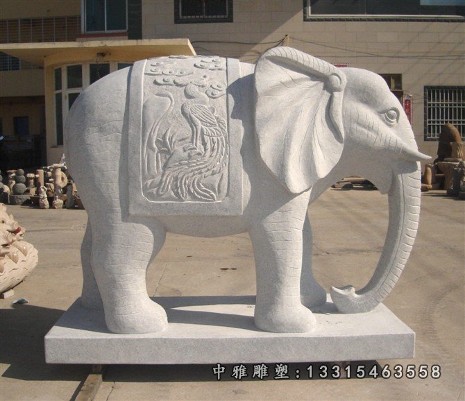 草白玉石大象兰州石大象雕塑贵不贵
