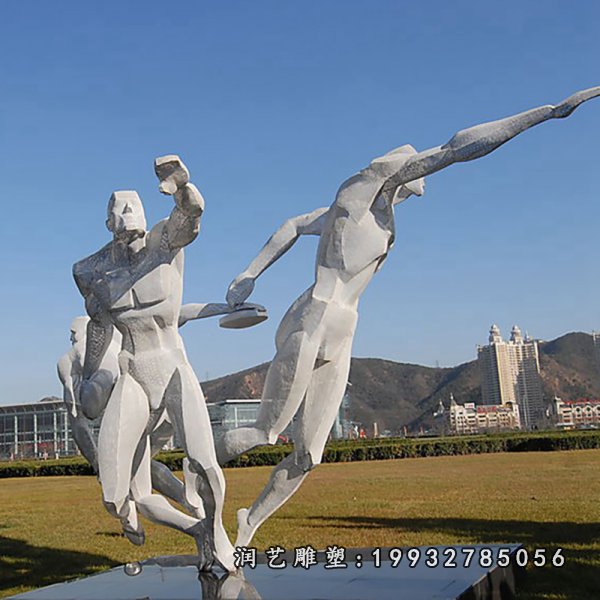 大型不锈钢雕塑滑冰人物人物雕塑镇江金属雕塑滑冰定做