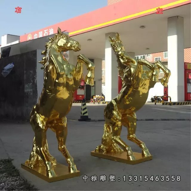 飞马铜雕贴金铜动物雕塑
