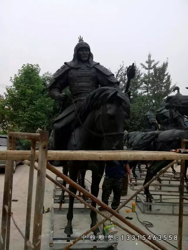 古代將軍騎馬銅雕人物銅雕