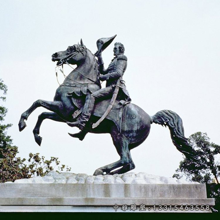 西方将军骑马铜雕