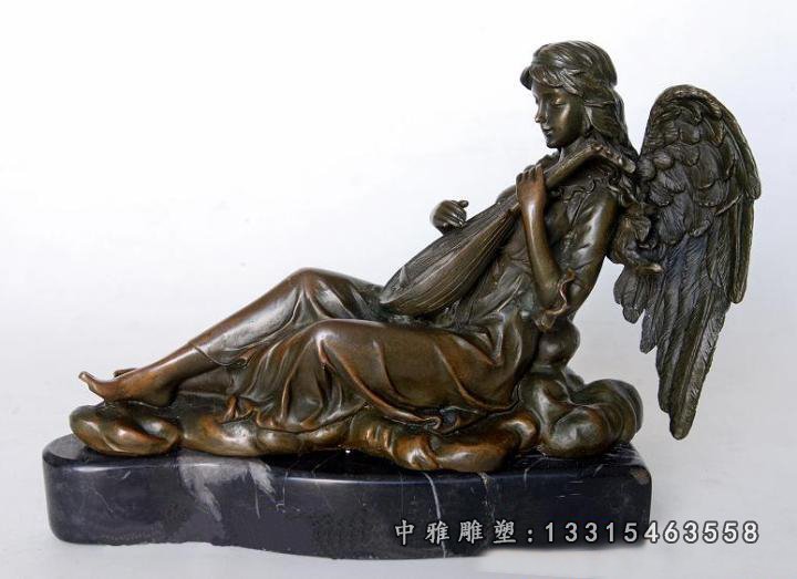 西方天使铜雕西方人物雕塑