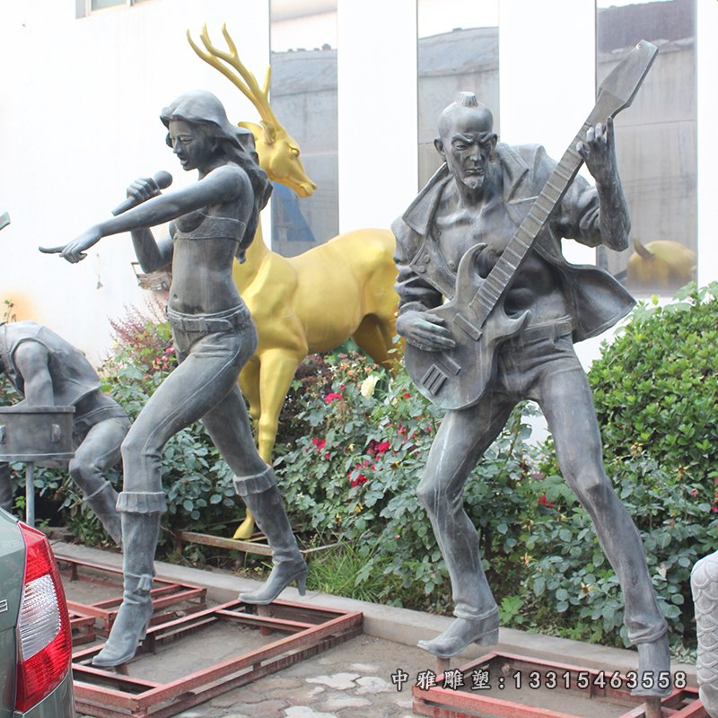 摇滚乐队铜雕人物铜雕