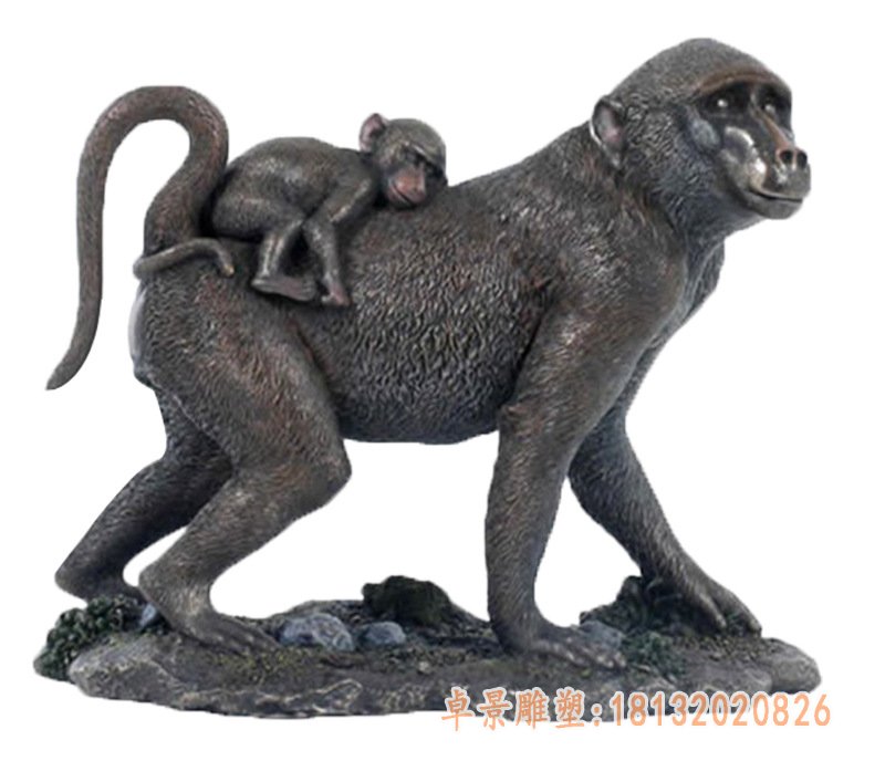 猴子铜雕