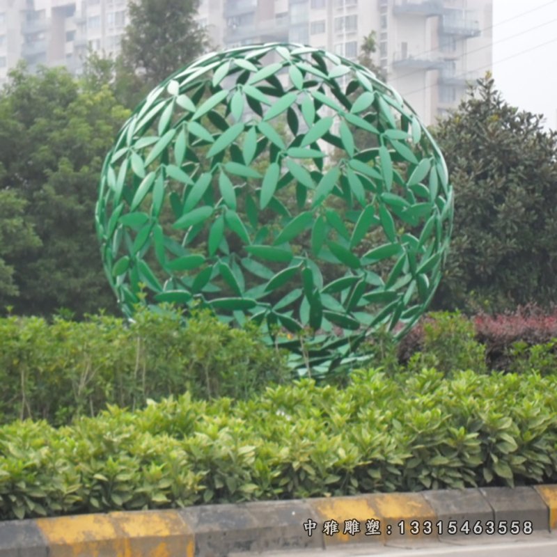 不锈钢球形雕塑不锈钢抽象球雕塑