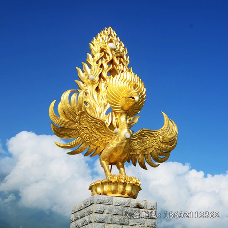 灵鑫雕塑厂家仿真凤凰雕塑哪里有卖的