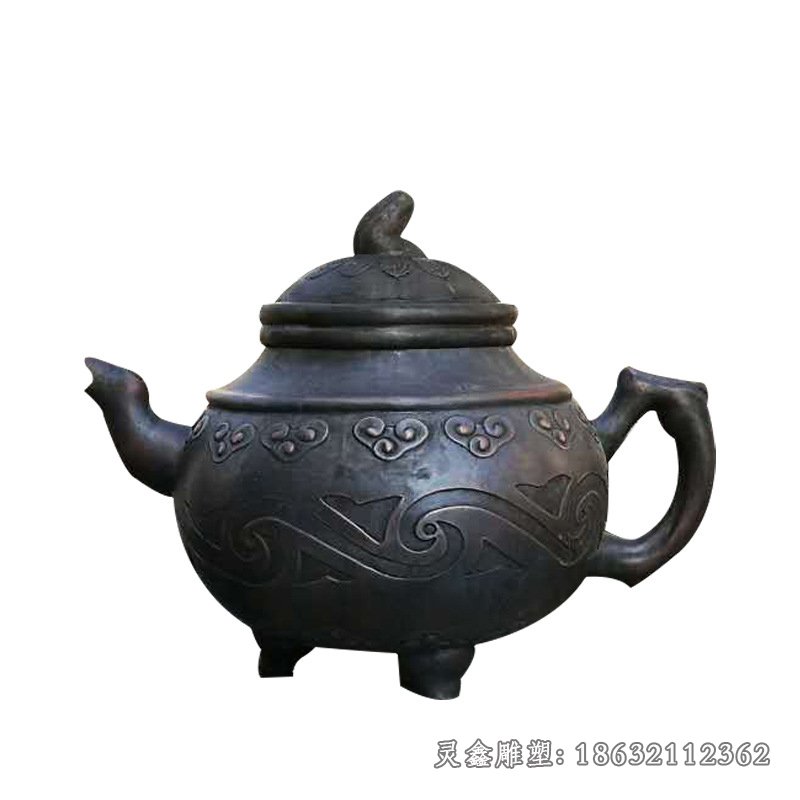 茶壶铜雕广场景观铜雕巴中青铜茶壶雕塑影响