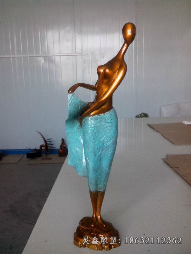 抽象女人铜雕室内抽象铜雕