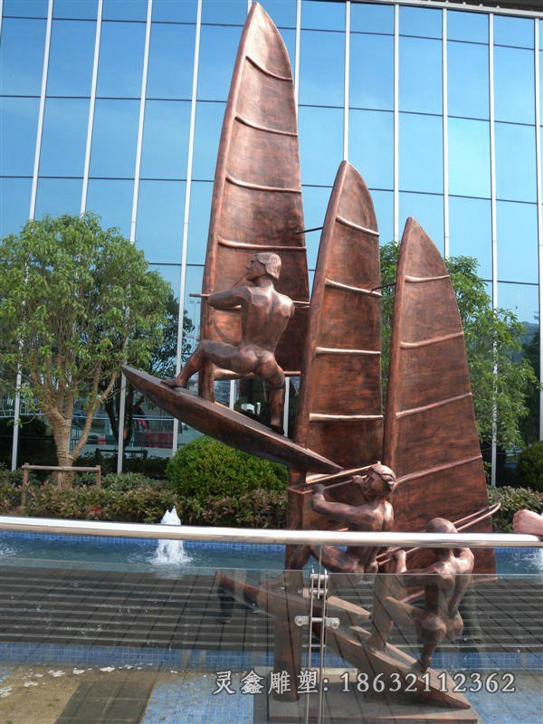 帆船铜雕广场帆船铜雕
