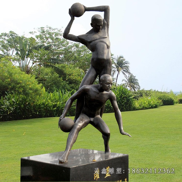 学校运动雕塑打篮球人物雕塑校园文化建设铸铜雕塑景观雕塑工程