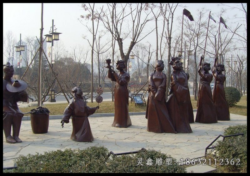 公园人物雕塑景观人物铜雕