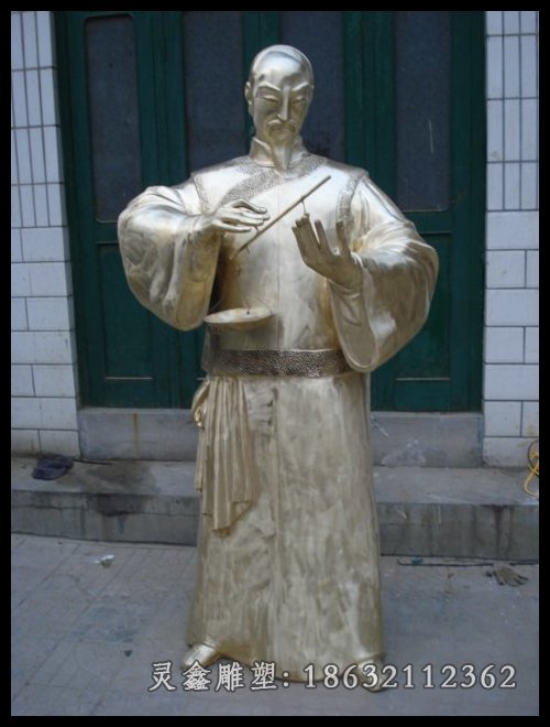 清朝人物铜雕人物铜雕
