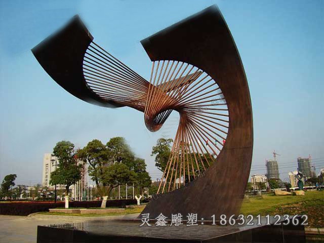 扇心之门铜雕广场景观雕塑