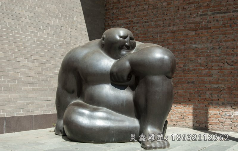 大胖子铜雕广场抽象人物铜雕