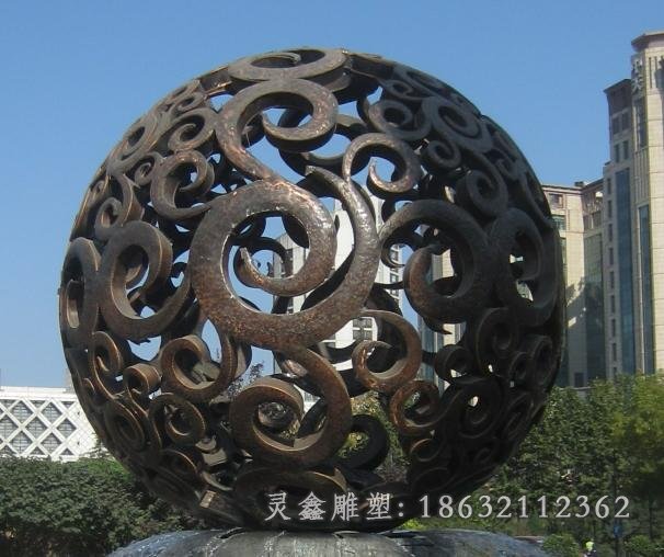 铜雕球广场景观球铜雕