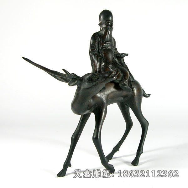 骑鹿的仙人铜雕神仙铜雕