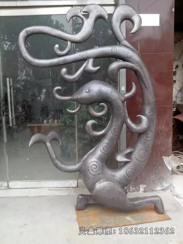 铜雕蛇抽象动物铜雕