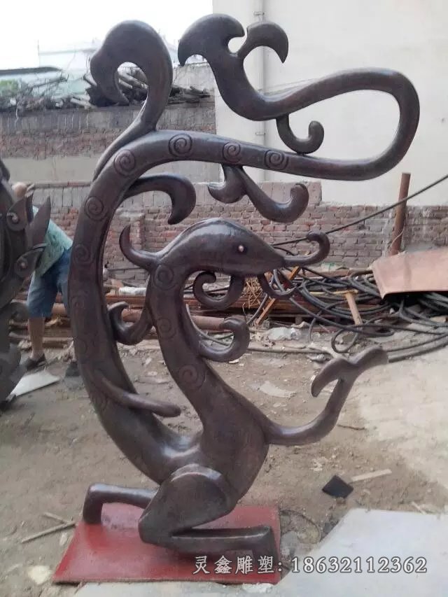 铜雕蛇抽象动物铜雕