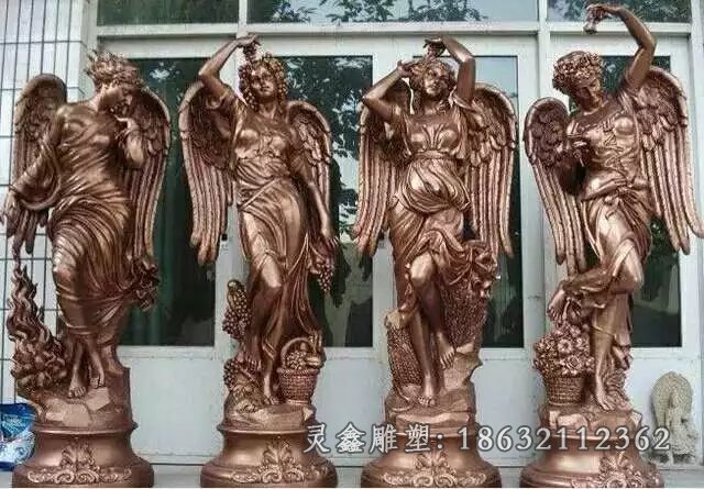 铜雕四季神广场景观雕塑