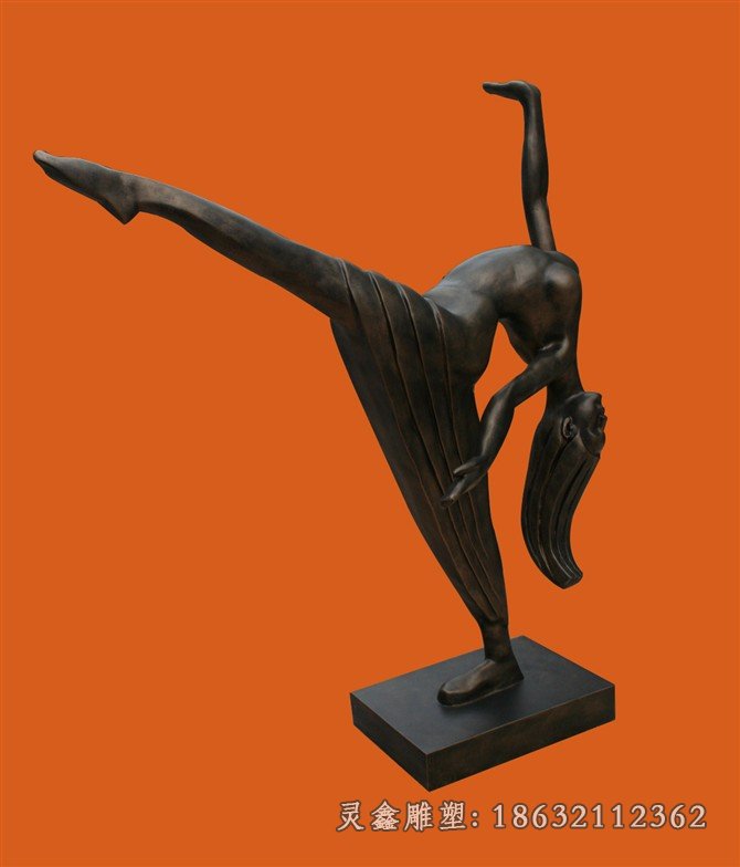 少女跳舞铜雕公园景观铜雕