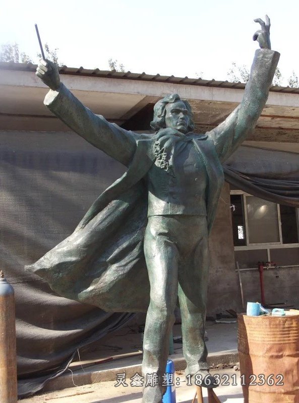 贝多芬铜雕广场西方名人铜雕