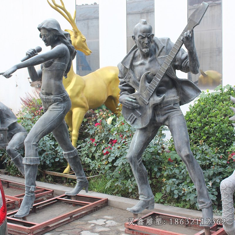 摇滚乐队铜雕人物铜雕