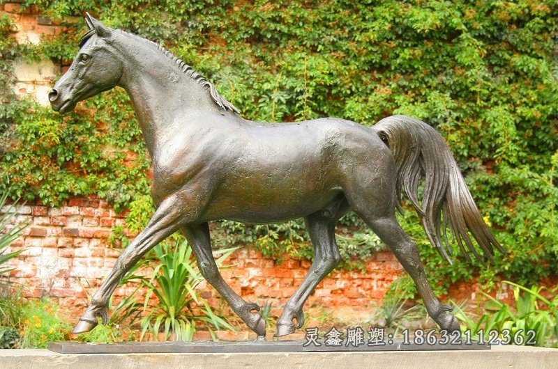 小馬銅雕公園動物銅雕