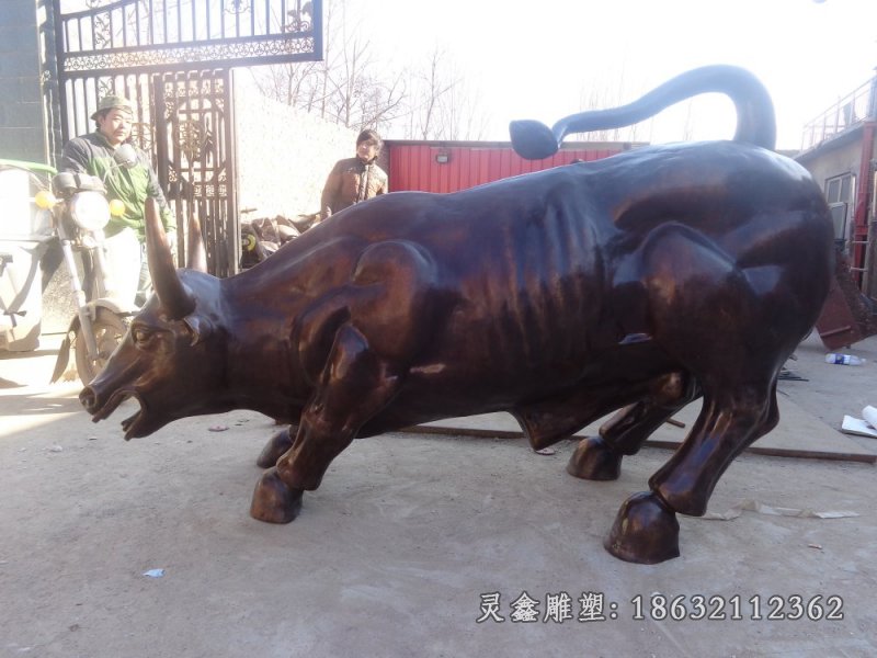 华尔街铜牛广场动物铜雕