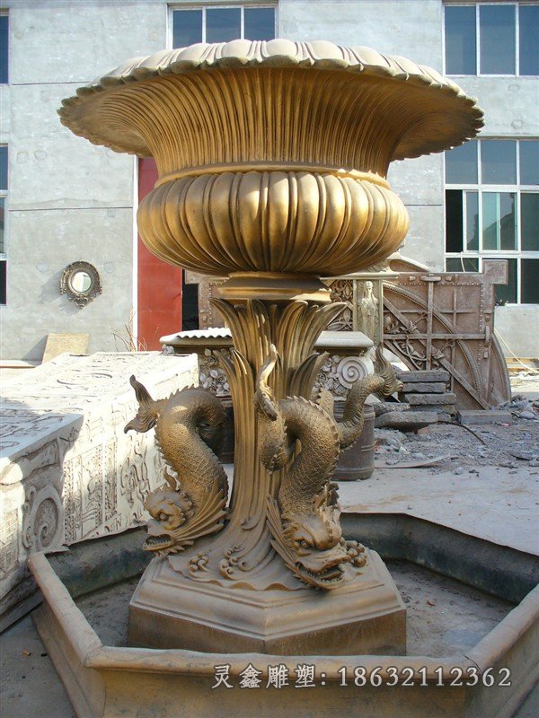 铜雕喷泉雕塑喷水盆铜雕