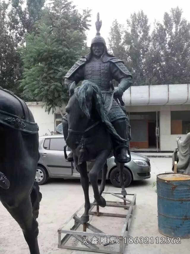 古代将军骑马铜雕人物铜雕