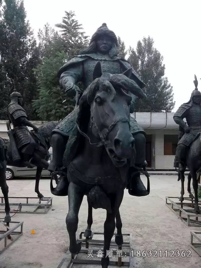 古代将军骑马铜雕人物铜雕
