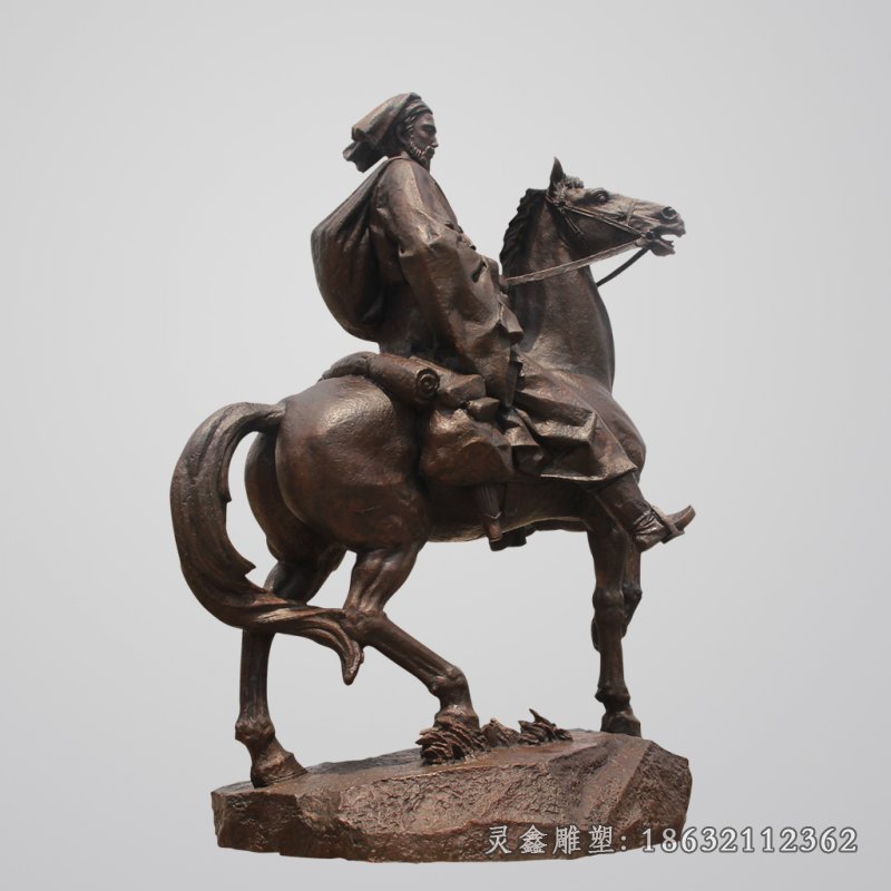 欧式骑马人铜雕骑马人雕塑