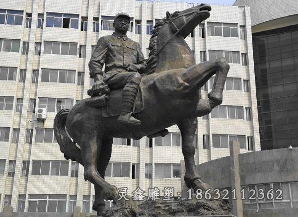 骑马战士铜雕广场景观雕塑