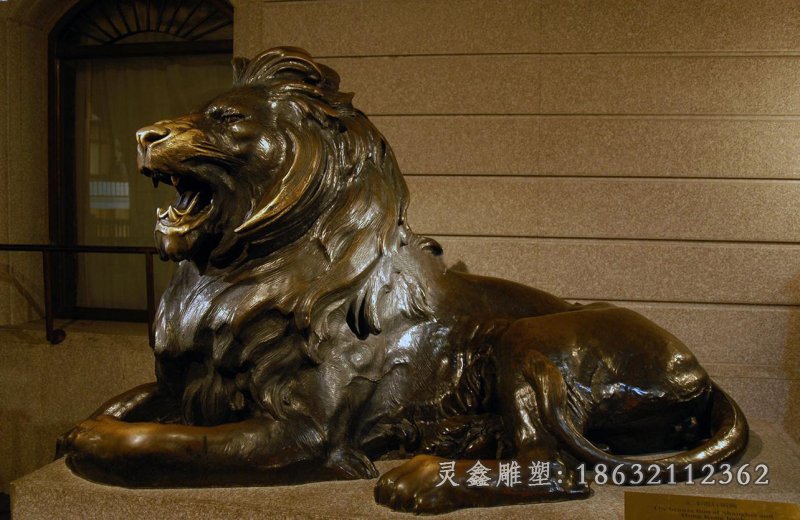 西洋狮子铜雕公司门口雕塑