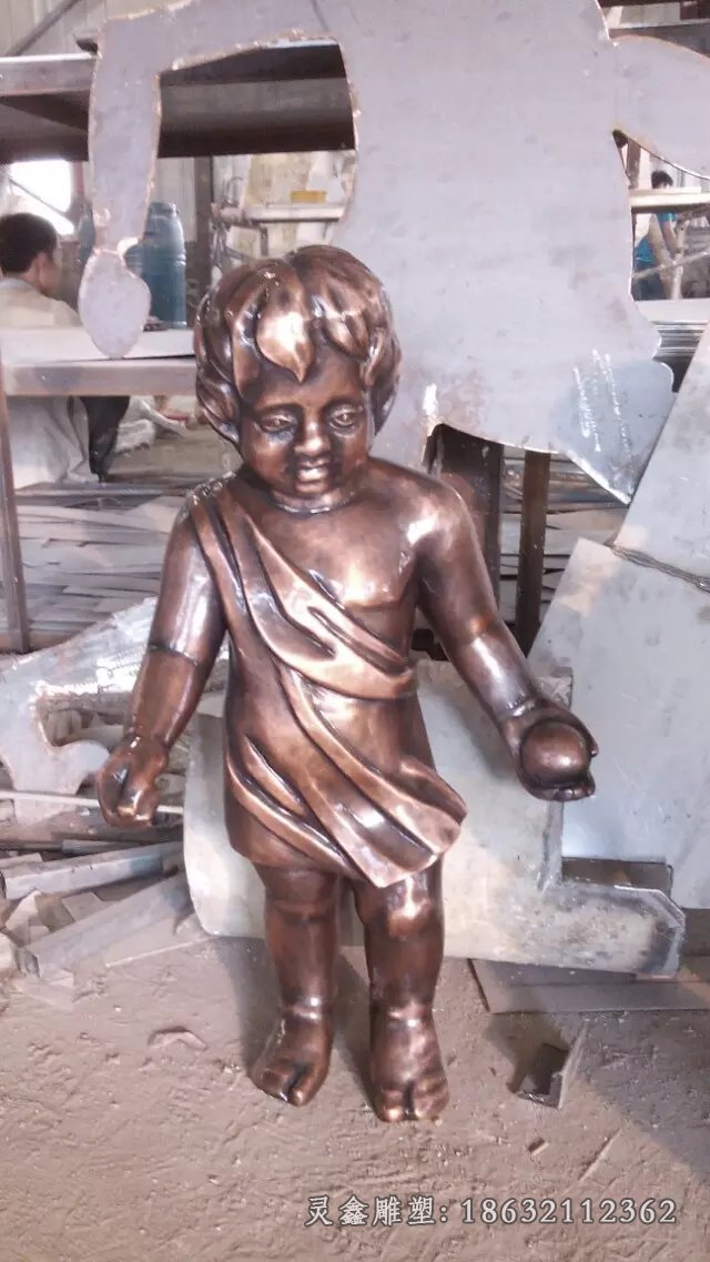 西方小孩铜雕小男孩铜雕塑