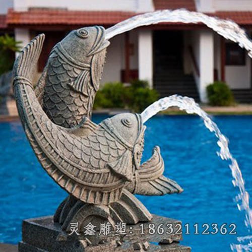 喷水鱼铜雕铜铸造喷水鱼雕塑