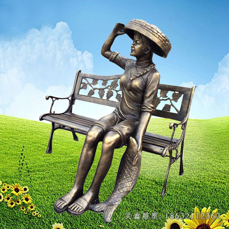 渔女铜雕公园景观铜雕