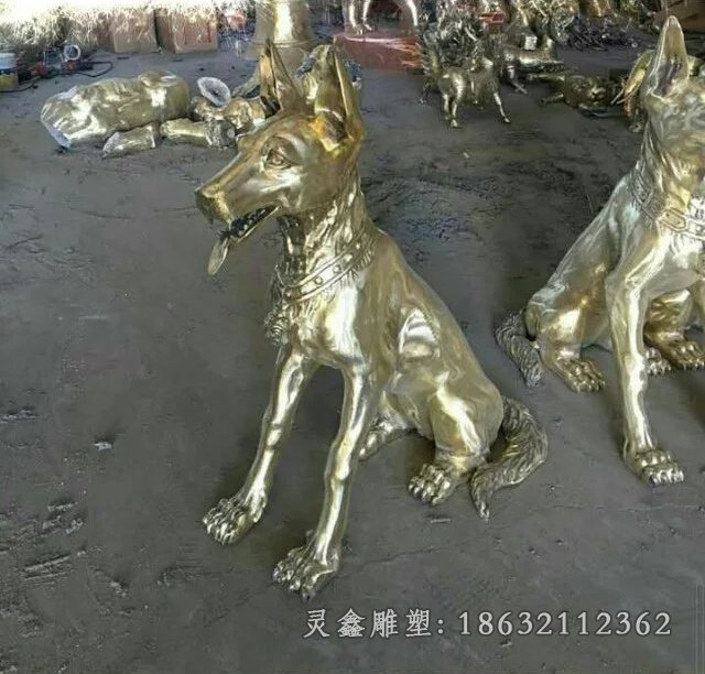 铜雕招财狗铸铜动物雕塑