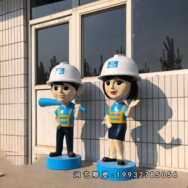 卡通警察雕塑玻璃钢卡通人物-商洛玻璃钢警察雕塑价格行情