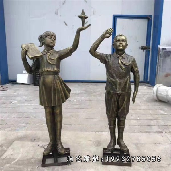 校园人物铜雕