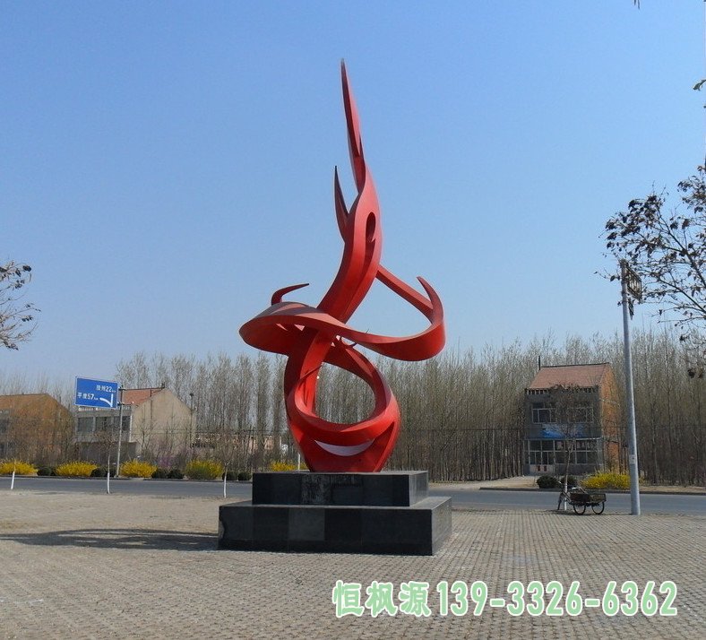 广场不锈钢雕塑简单广场不锈钢雕塑