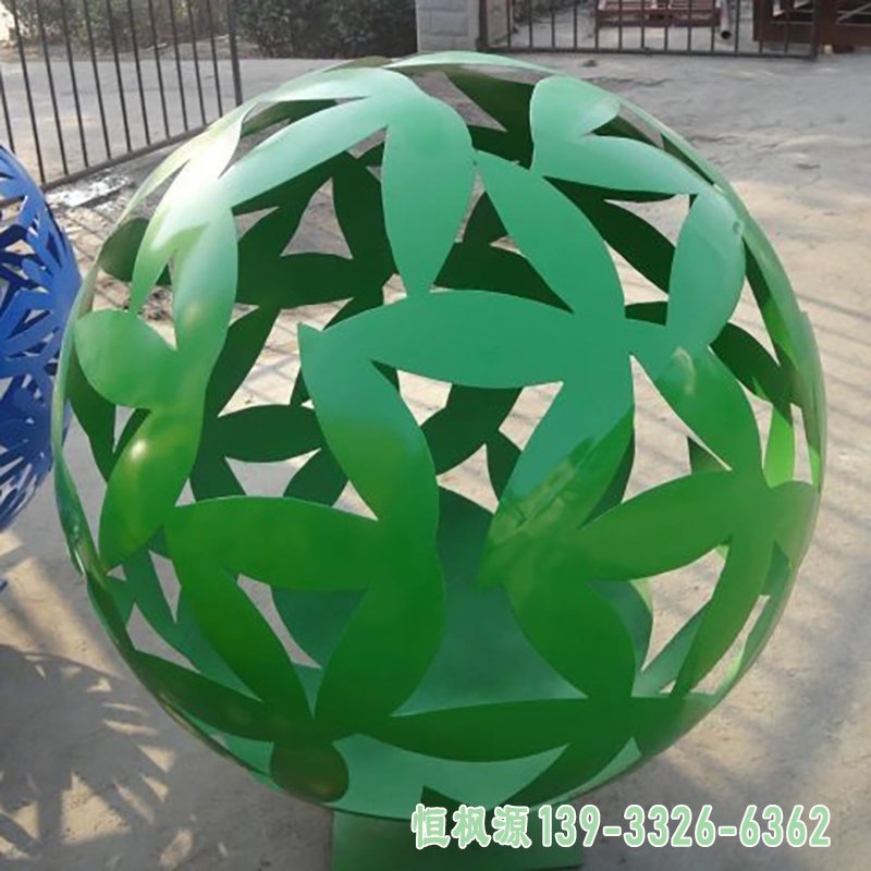 不锈钢圆球雕塑不锈钢花球雕塑