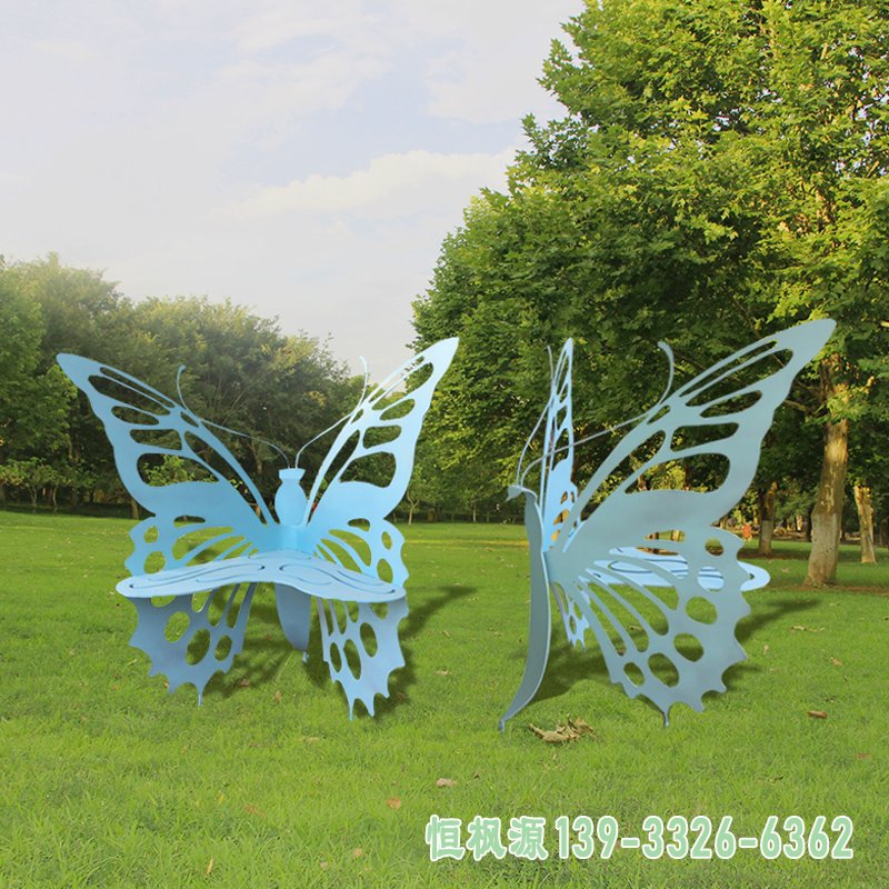 景观不锈钢蝴蝶雕塑